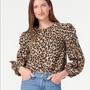 J crew long sleeve ruffle top